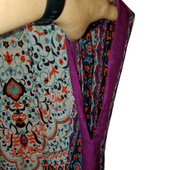 Nicole Miller Beautiful Long Hippie Festival Cover Up - 100% Viscose OS - Picture 4 of 9